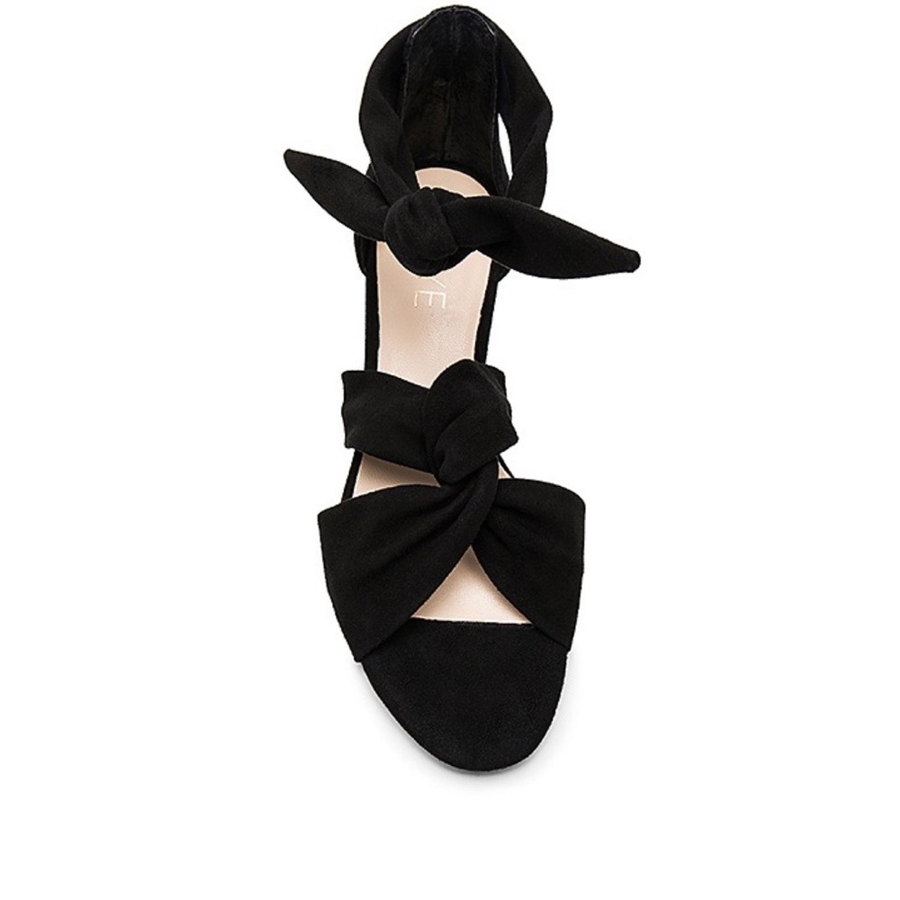 RAYE Aurora Black Ankle Wrap Sandals Size 8